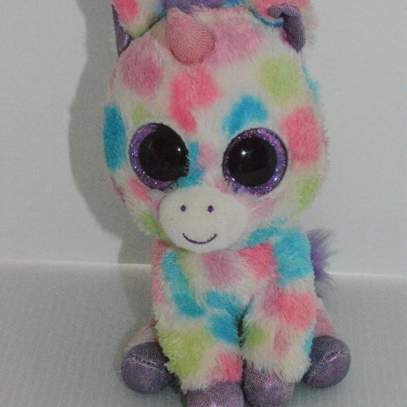 Ty Beanie Boos Wishful Unicorn Plush Toy Colorful - Picture 1 of 9